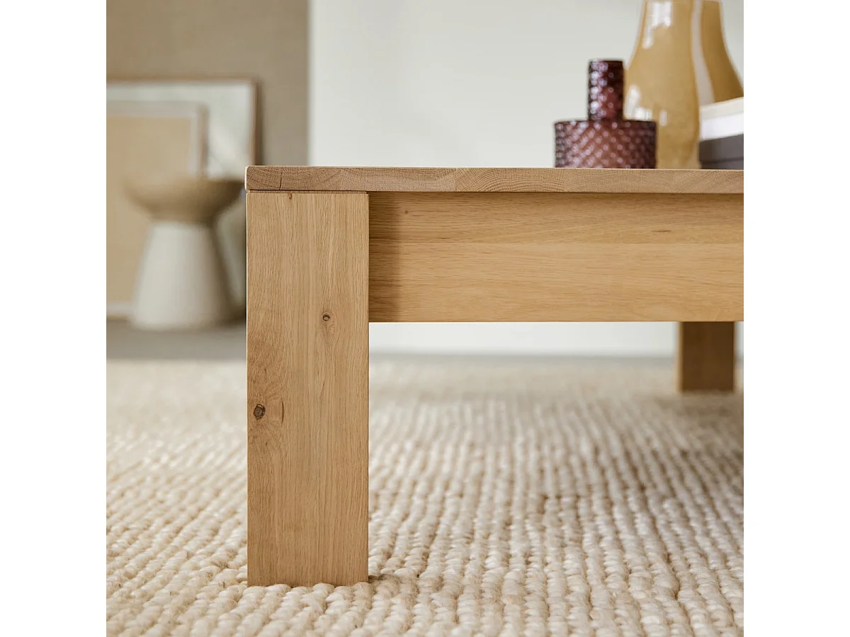 Tavolino basso in rovere massello 120x80 Eden