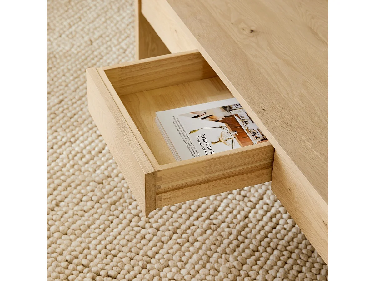 Tavolino basso in rovere massello 120x80 Eden