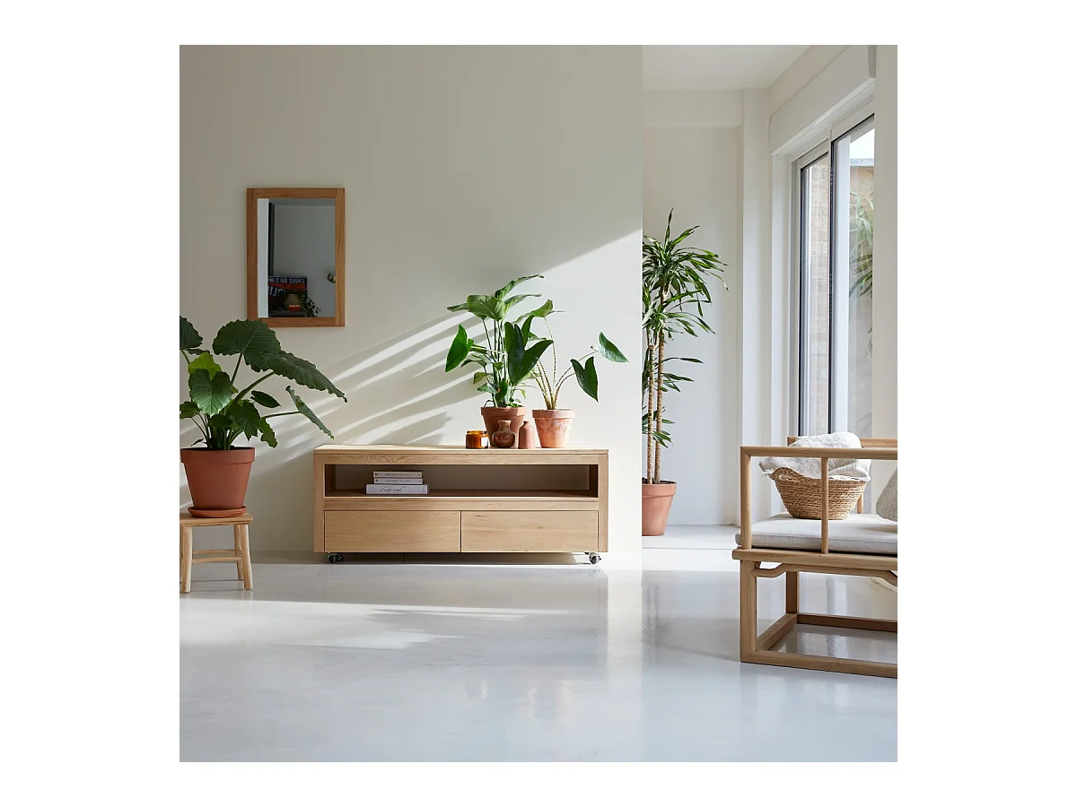 Mobile TV in legno di quercia senza nodi 140 Anoa