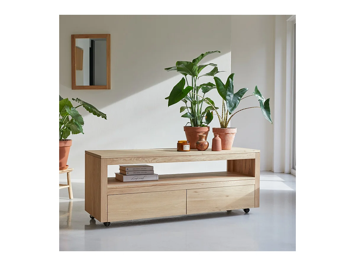 Mobile TV in legno di quercia senza nodi 140 Anoa