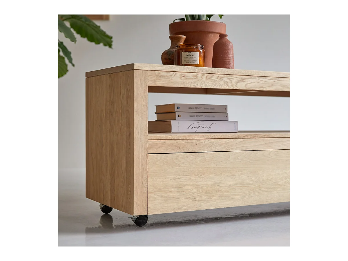 Mobile TV in legno di quercia senza nodi 140 Anoa