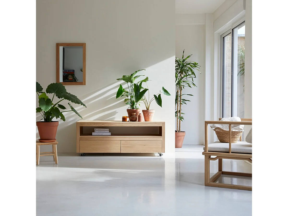 Mobile TV in legno di quercia senza nodi 140 Anoa