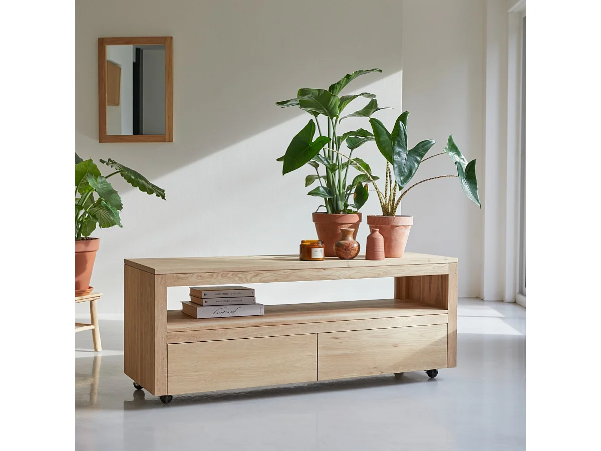 Mobile TV in legno di quercia senza nodi 140 Anoa