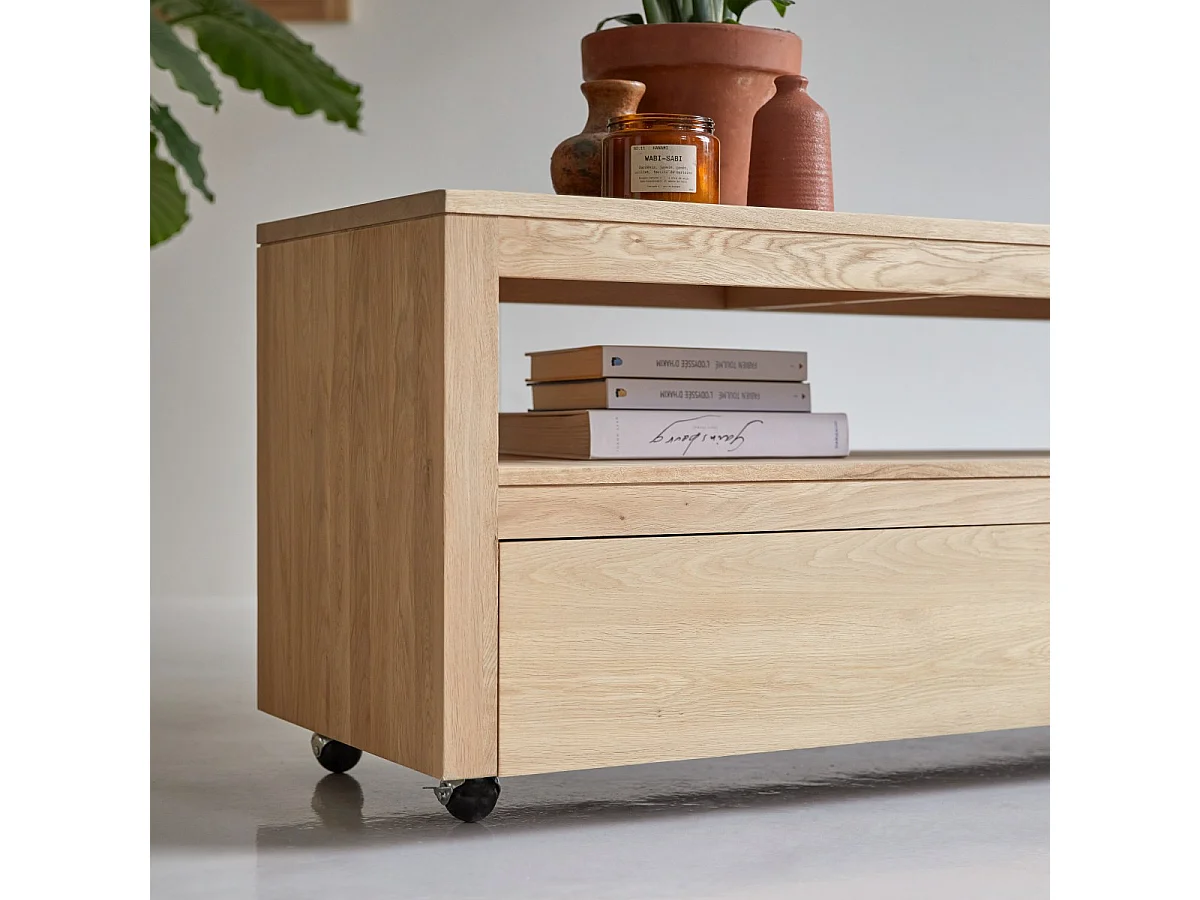 Mobile TV in legno di quercia senza nodi 140 Anoa