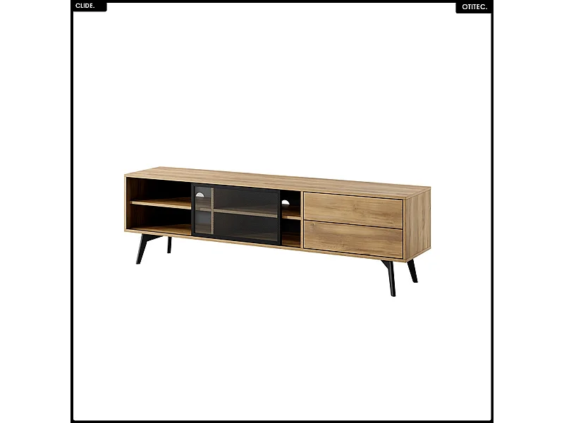Meuble TV - L.180 x H.54 x P.39 cm - CLIDE