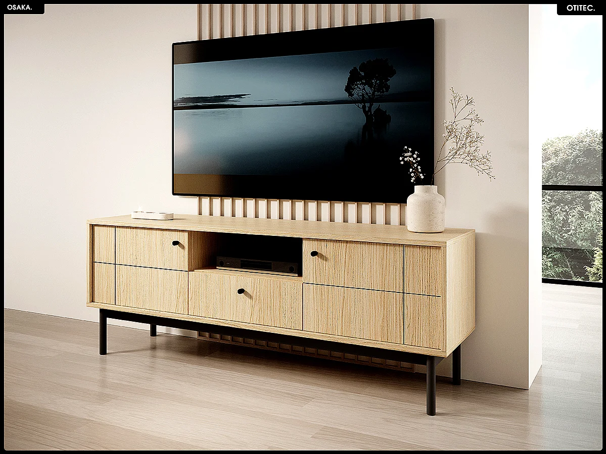 Meuble TV – L.154 x H.56 x P.39 cm – OSAKA