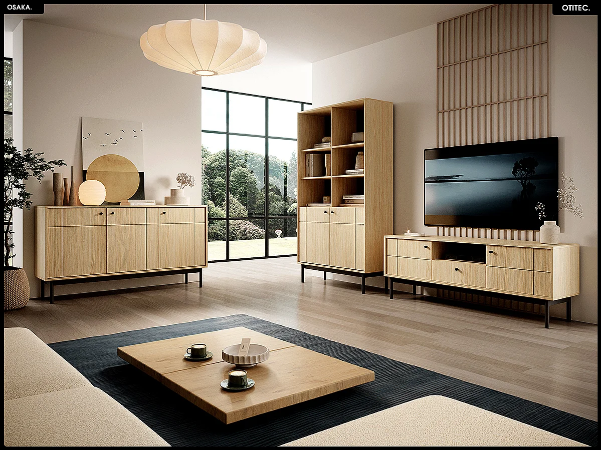 Meuble TV – L.154 x H.56 x P.39 cm – OSAKA