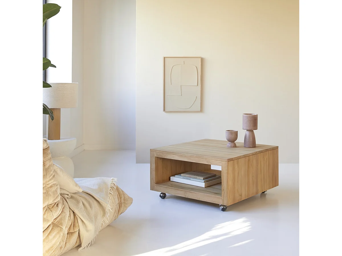 Couchtisch aus Teak 80 Anoa square Massivholz viereckig