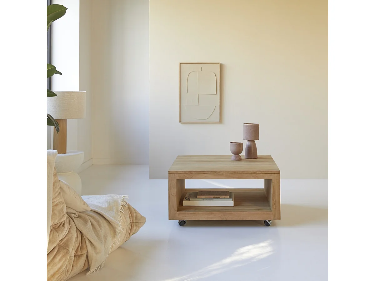 Couchtisch aus Teak 80 Anoa square Massivholz viereckig