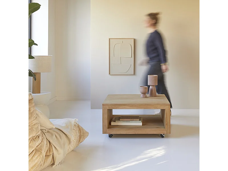 Couchtisch aus Teak 80 Anoa square Massivholz viereckig