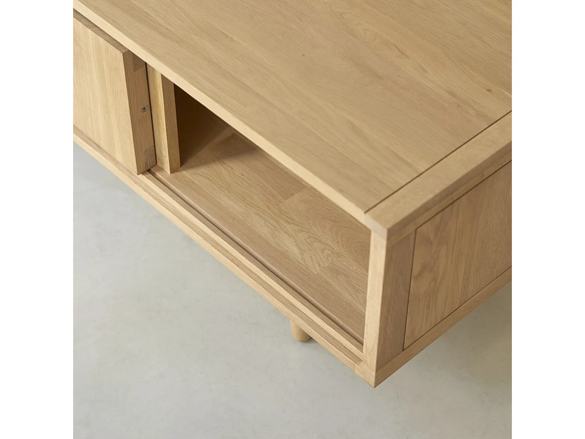 Meuble TV en bois de chêne 140 Jonàk