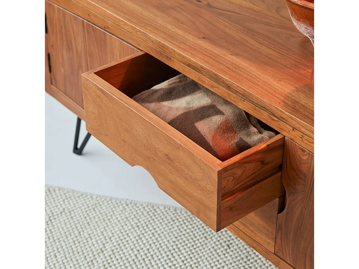 Meuble TV en bois d'acacia 150 Bonnie