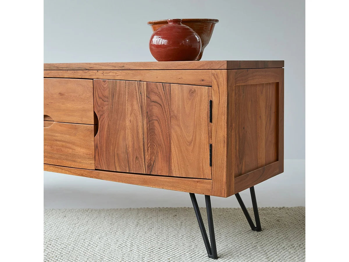 Meuble TV en bois d'acacia 150 Bonnie