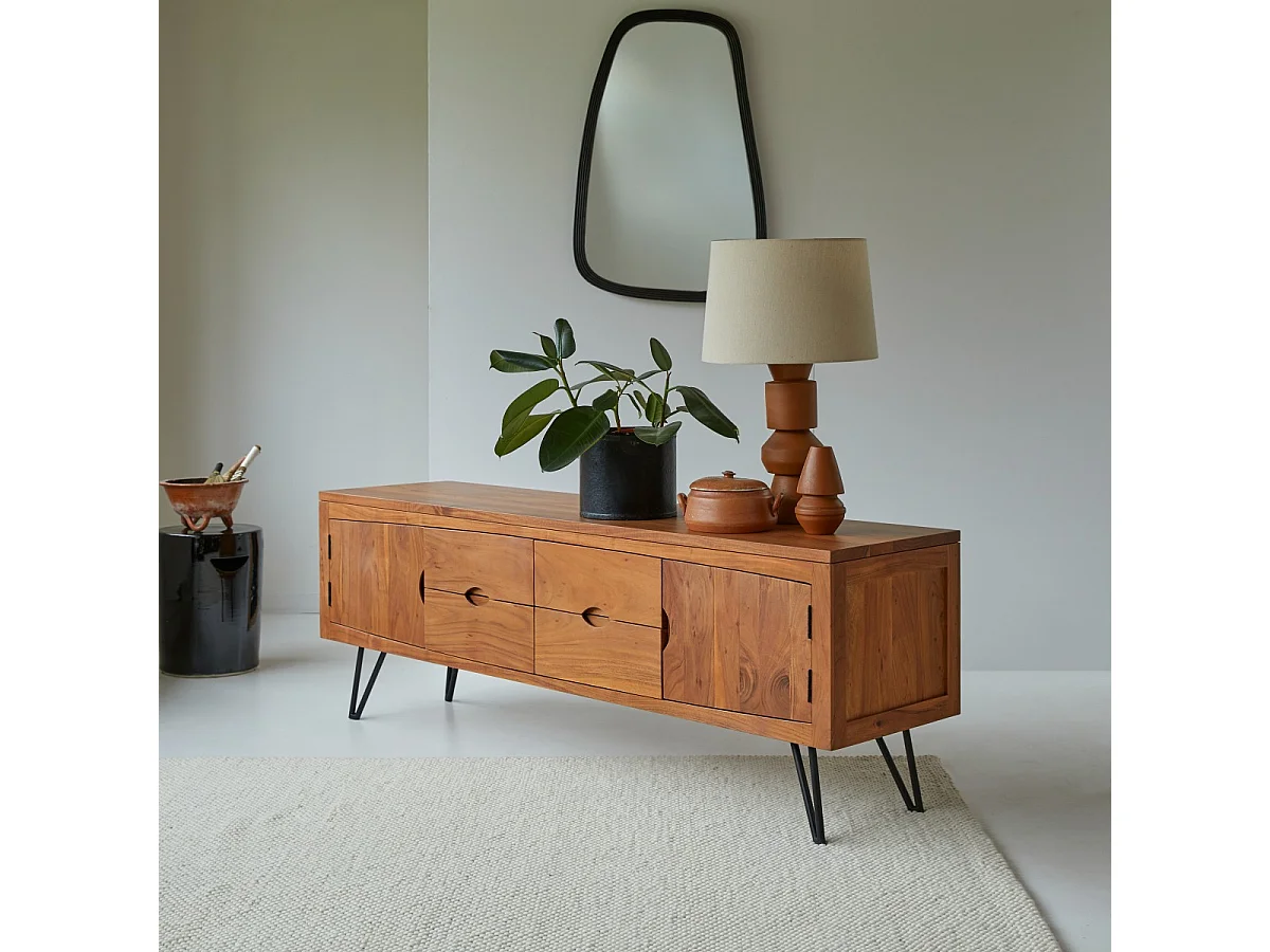 Porta TV in legno di acacia 180 Bonnie