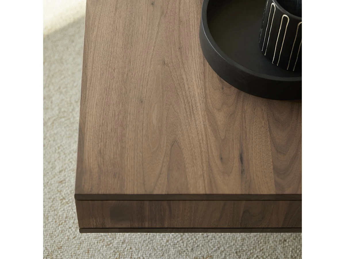 Tavolo basso in legno di noce 115x70 Metric