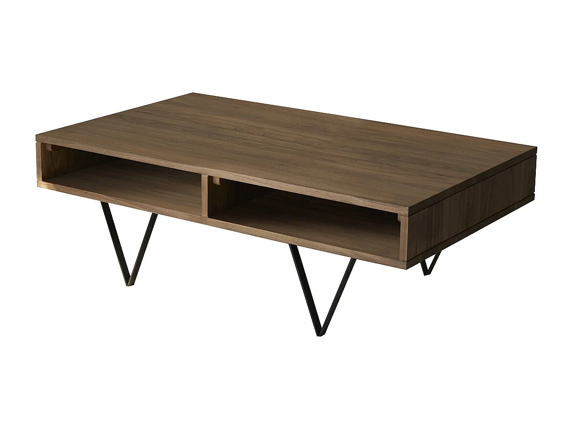 Tavolo basso in legno di noce 115x70 Metric