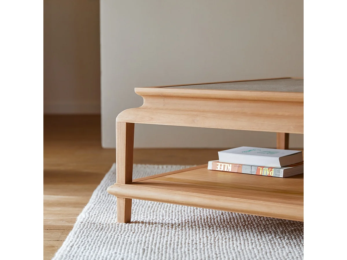 Quadratischer Couchtisch Achille aus Teakholz 104