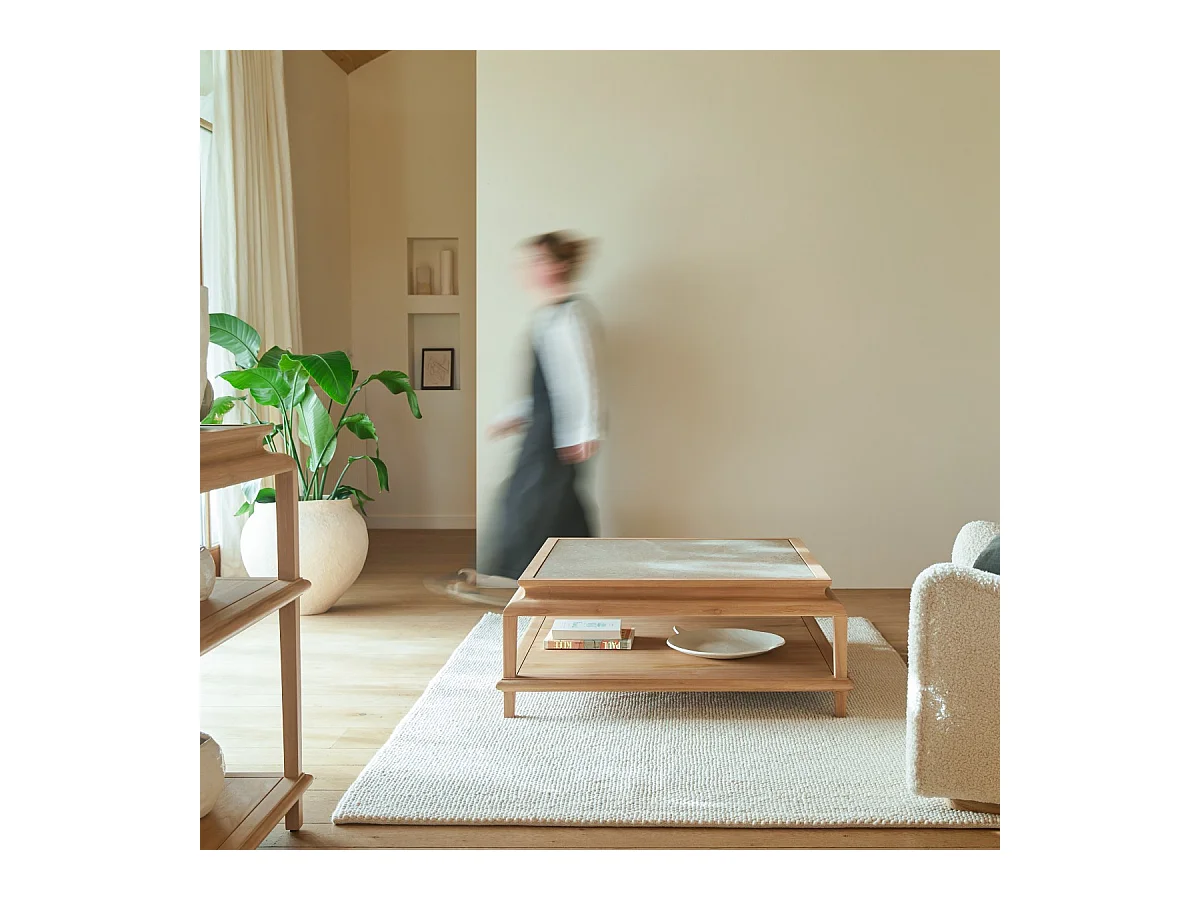 Tavolino quadrato in legno di teak 104 Achille