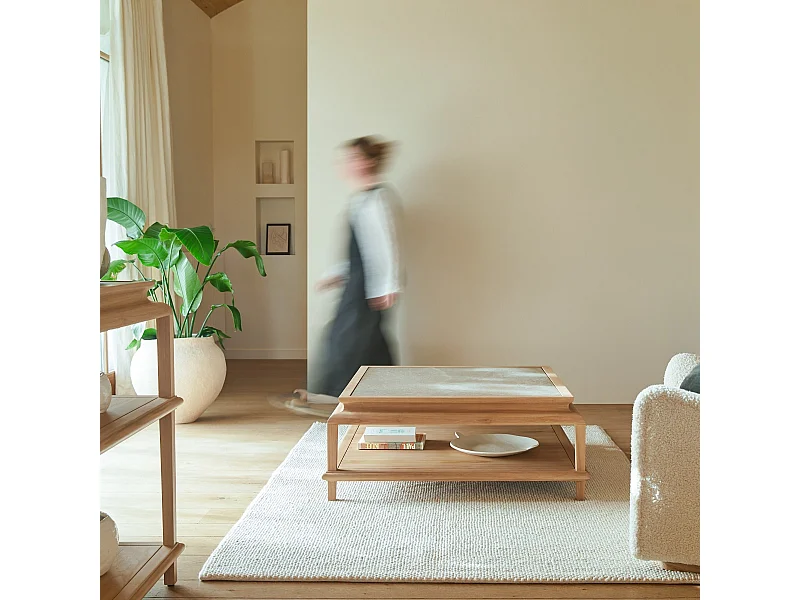 Tavolino quadrato in legno di teak 104 Achille