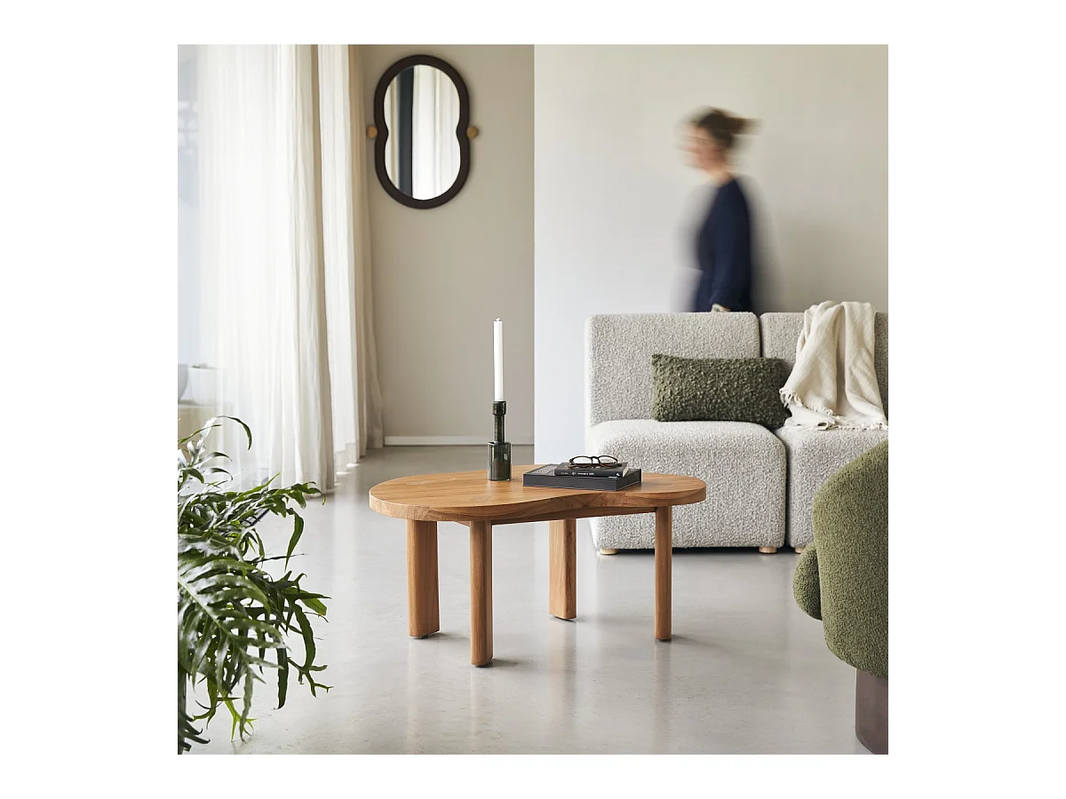 Table basse en bois de teck 90x60 Lothaire