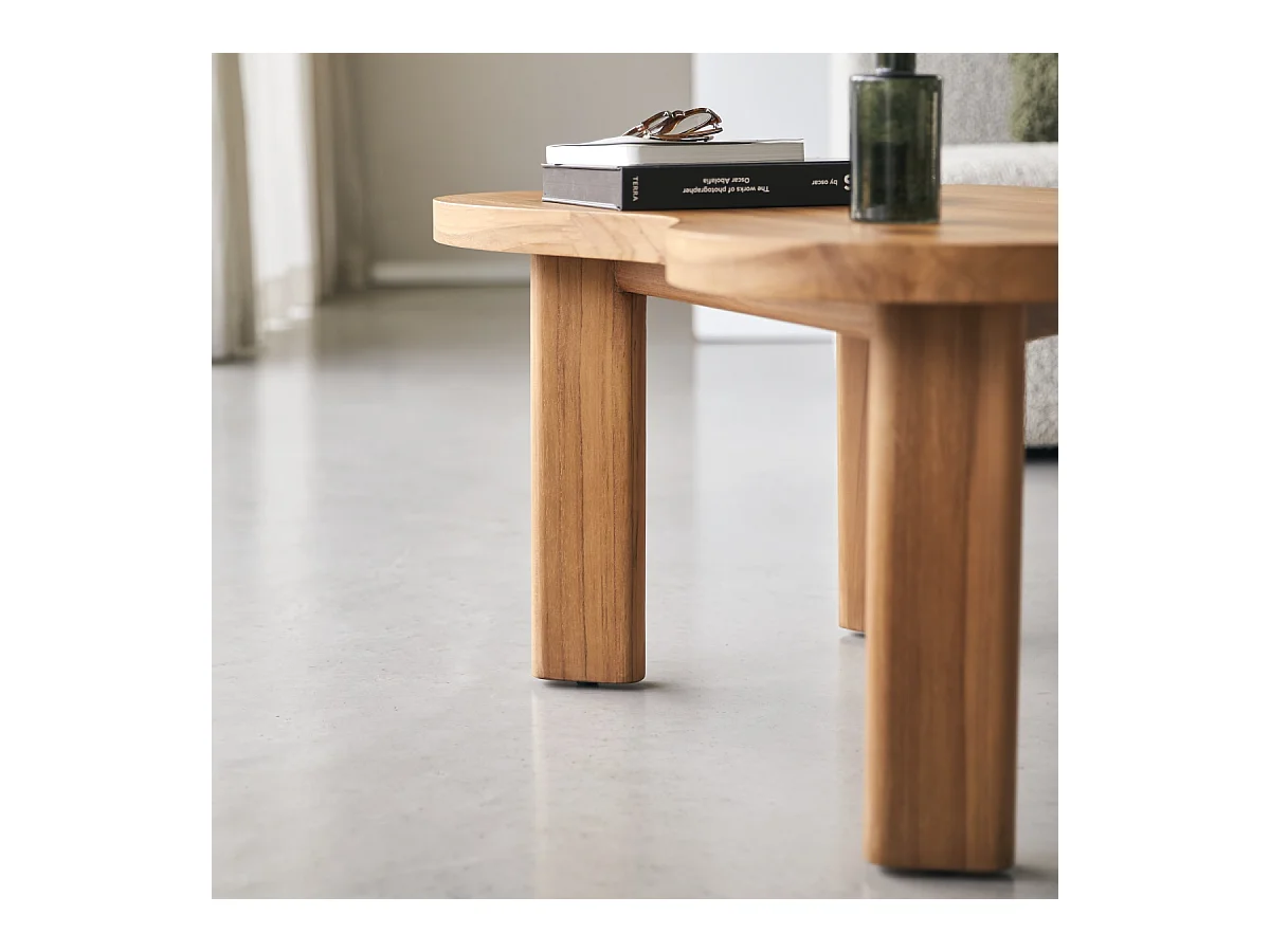 Table basse en bois de teck 90x60 Lothaire
