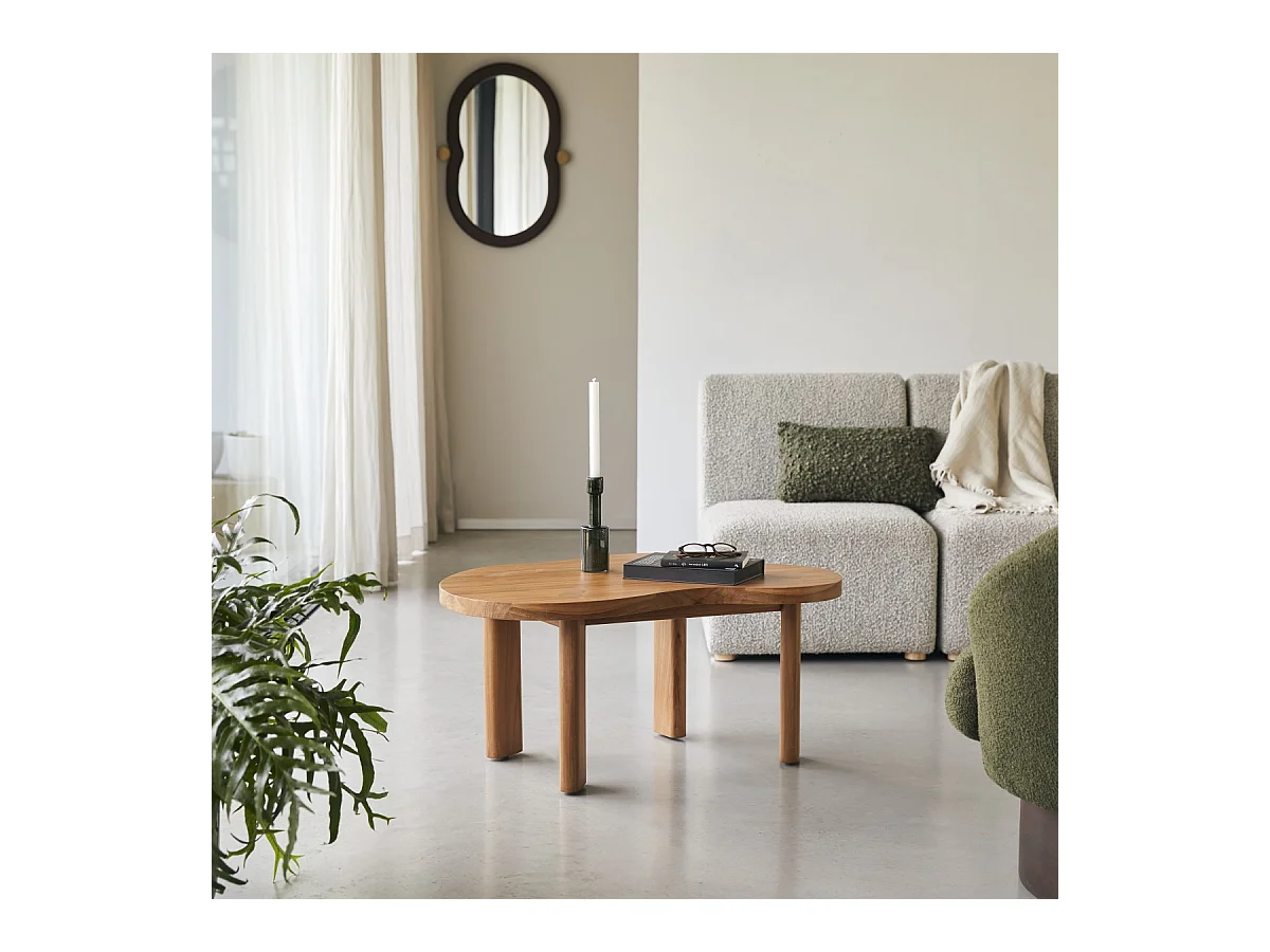 Table basse en bois de teck 90x60 Lothaire