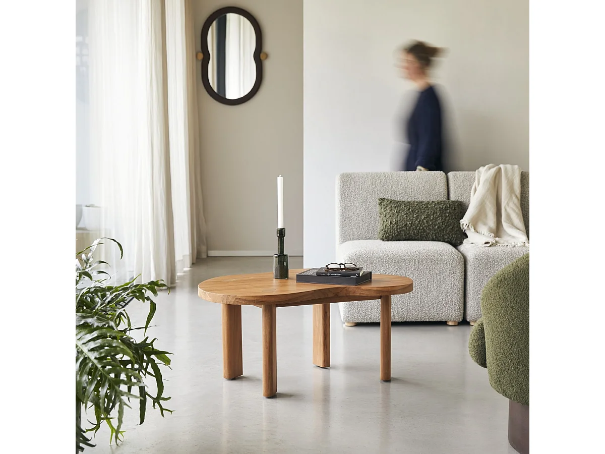 Table basse en bois de teck 90x60 Lothaire