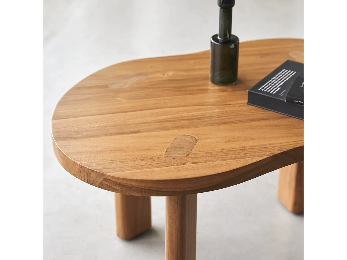 Tavolino in legno di teak 90x60 Lothaire