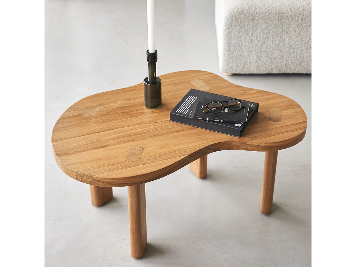 Tavolino in legno di teak 90x60 Lothaire