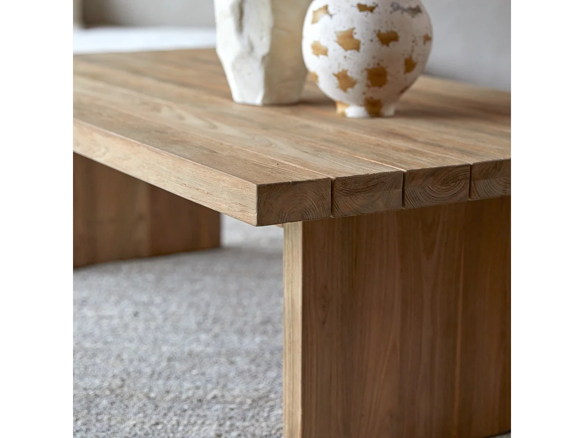 Couchtisch Joaquin aus massivem, recyceltem Teakholz 150 x 80