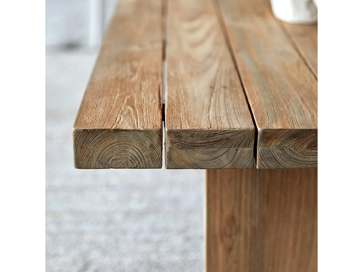 Couchtisch Joaquin aus massivem, recyceltem Teakholz 150 x 80