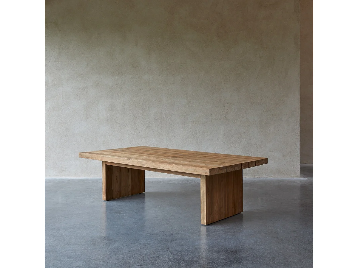 Couchtisch Joaquin aus massivem, recyceltem Teakholz 150 x 80