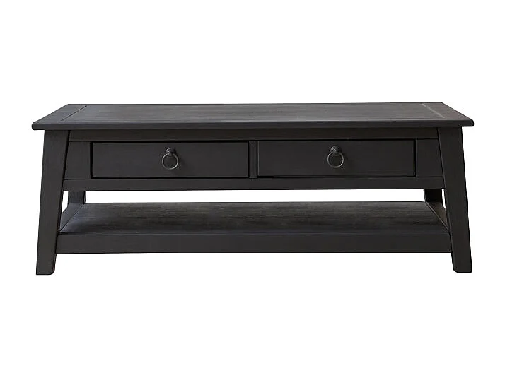 Couchtisch aus Kiefer massiv Thaki black 100 × 60