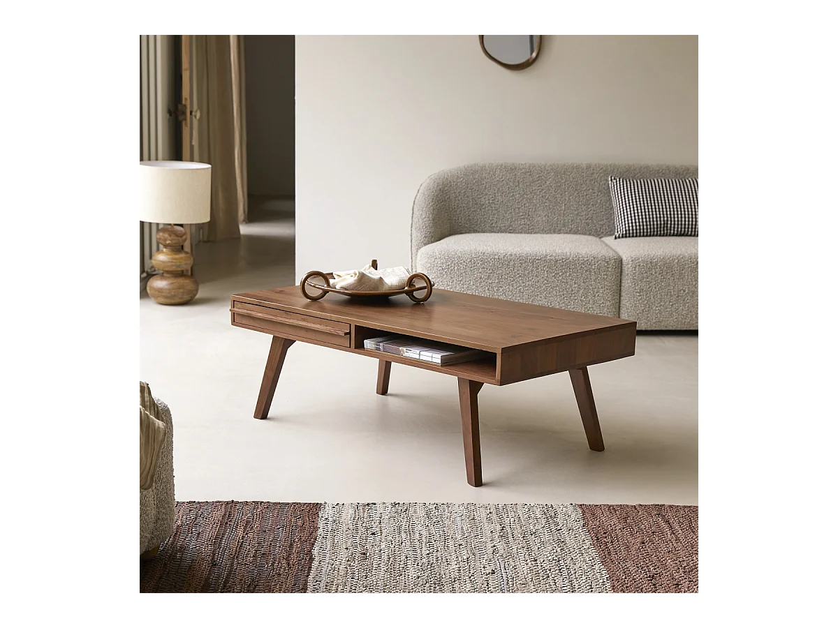 Couchtisch Niels aus massivem Akazienholz 115 cm