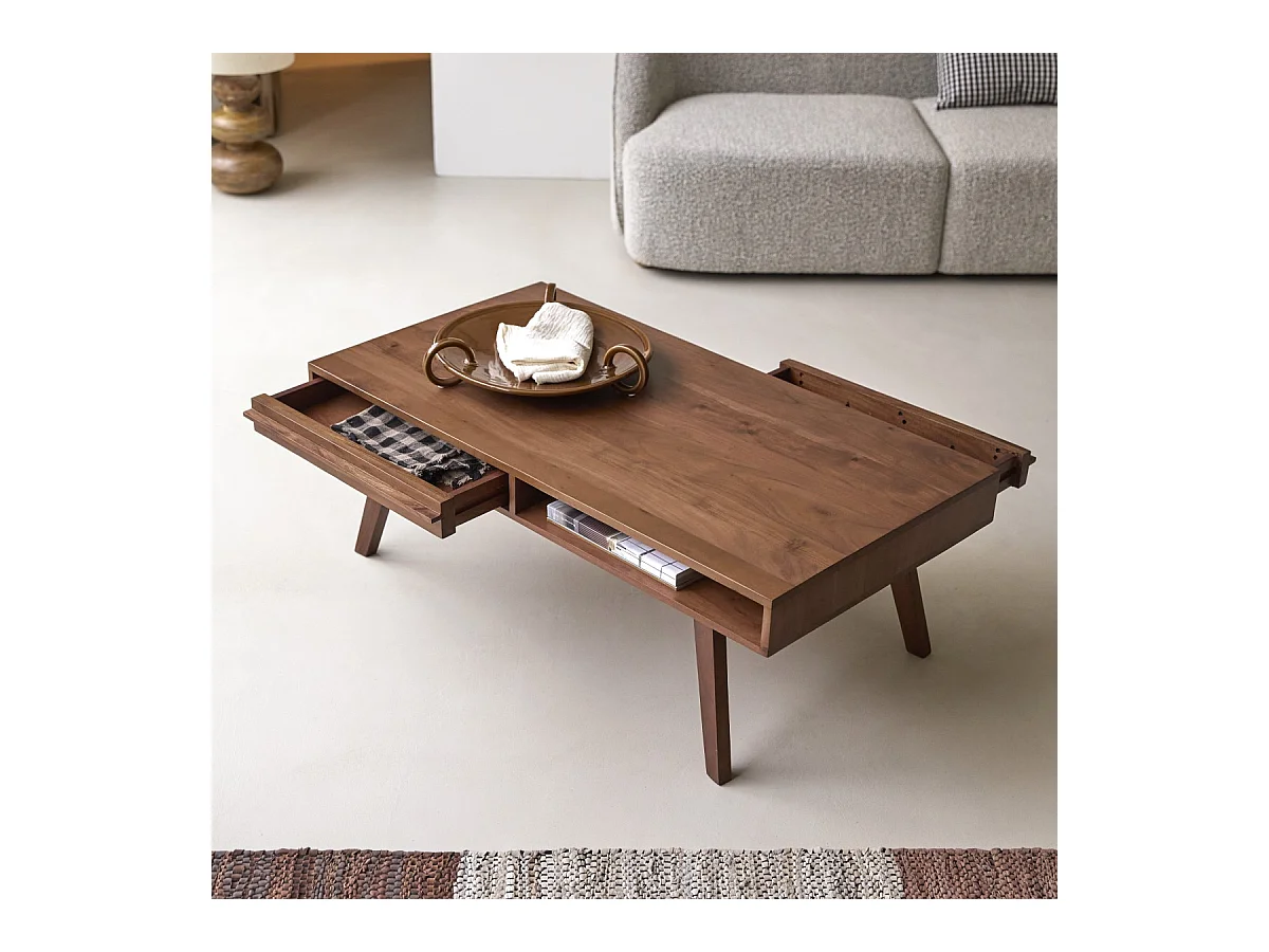 Couchtisch Niels aus massivem Akazienholz 115 cm