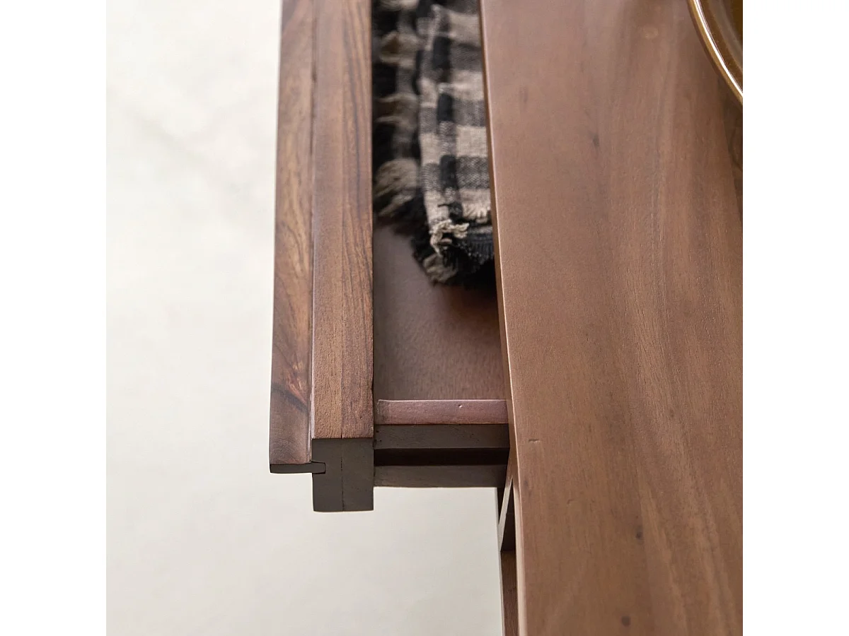 Tavolino in acacia massello Niels da 115 cm