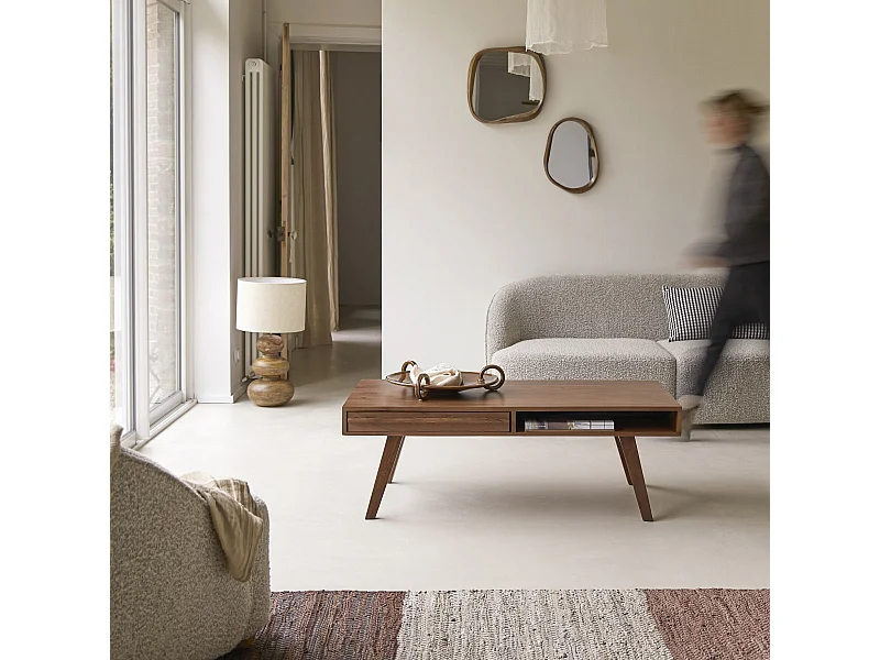 Table basse en acacia massif Niels 115 cm