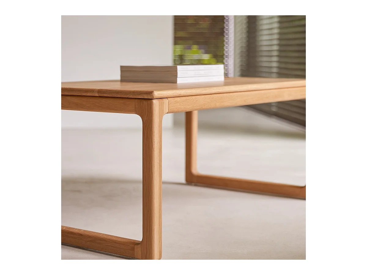 Table basse en bois de chêne massif 100x56 Arto