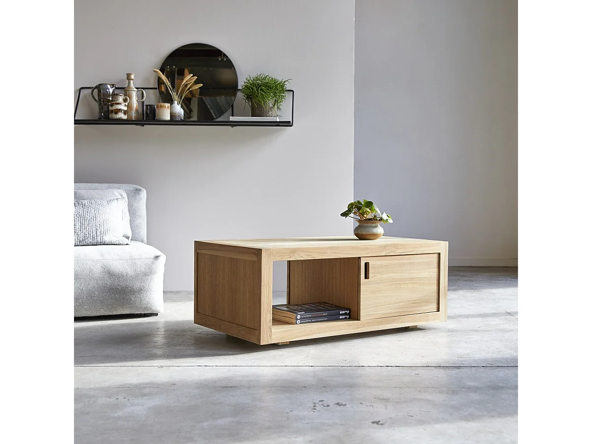 Tavolino tavolo basso 120x60 legno massello teak teck tek