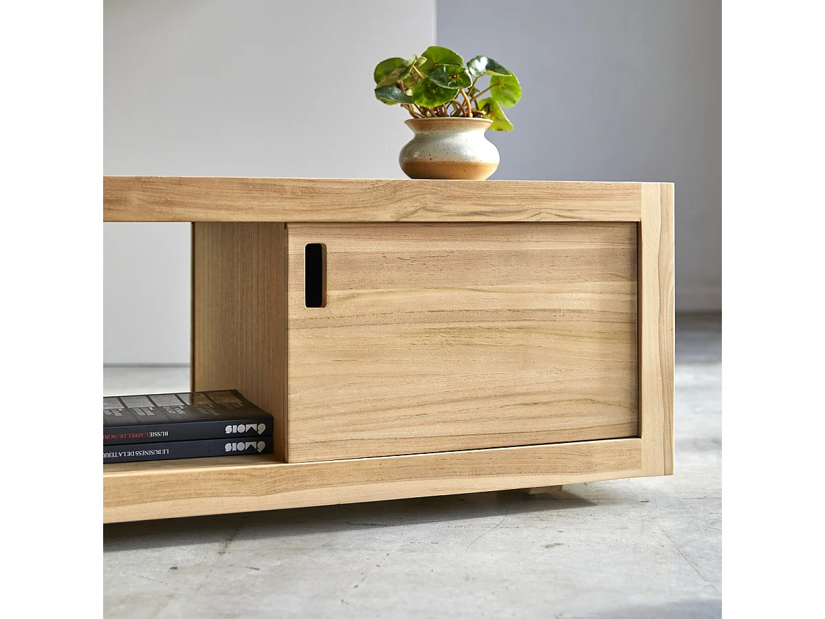 Tavolino tavolo basso 120x60 legno massello teak teck tek