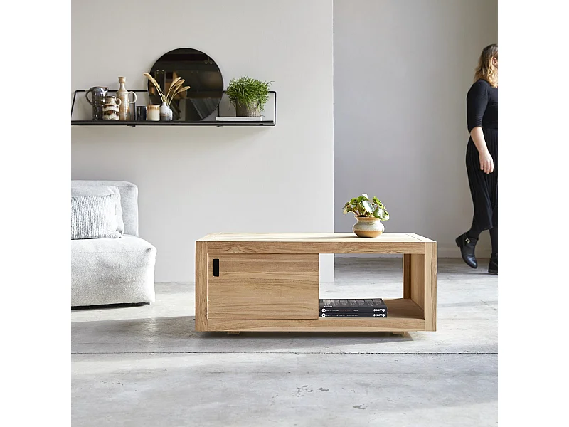 Tavolino tavolo basso 120x60 legno massello teak teck tek