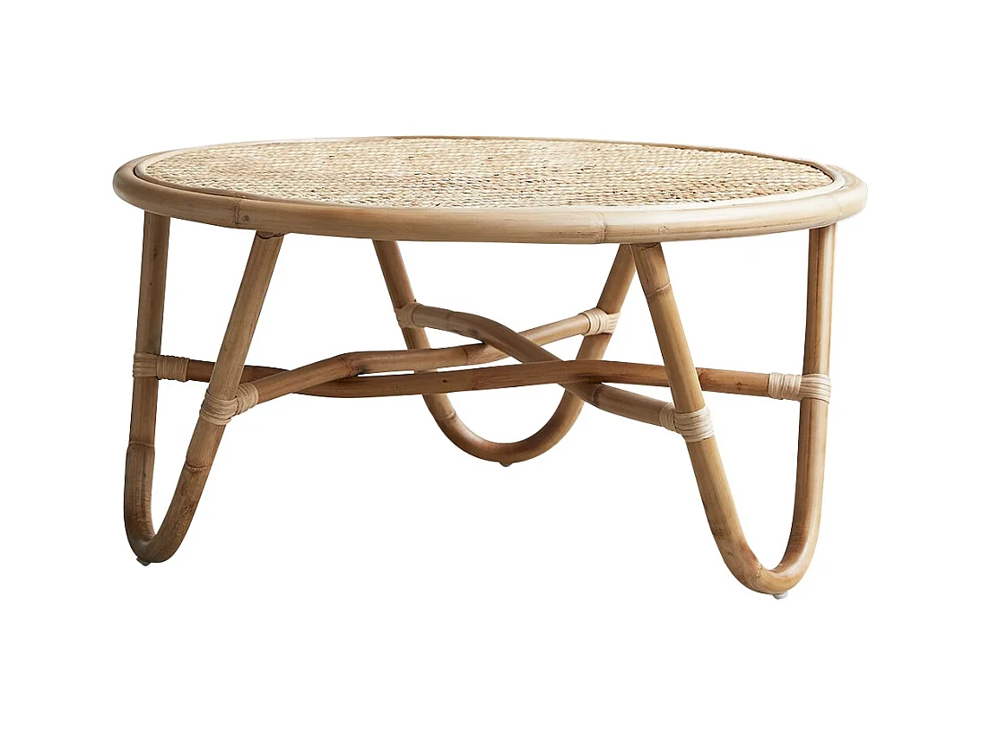 Couchtisch aus Rattanstäben 80 Lina