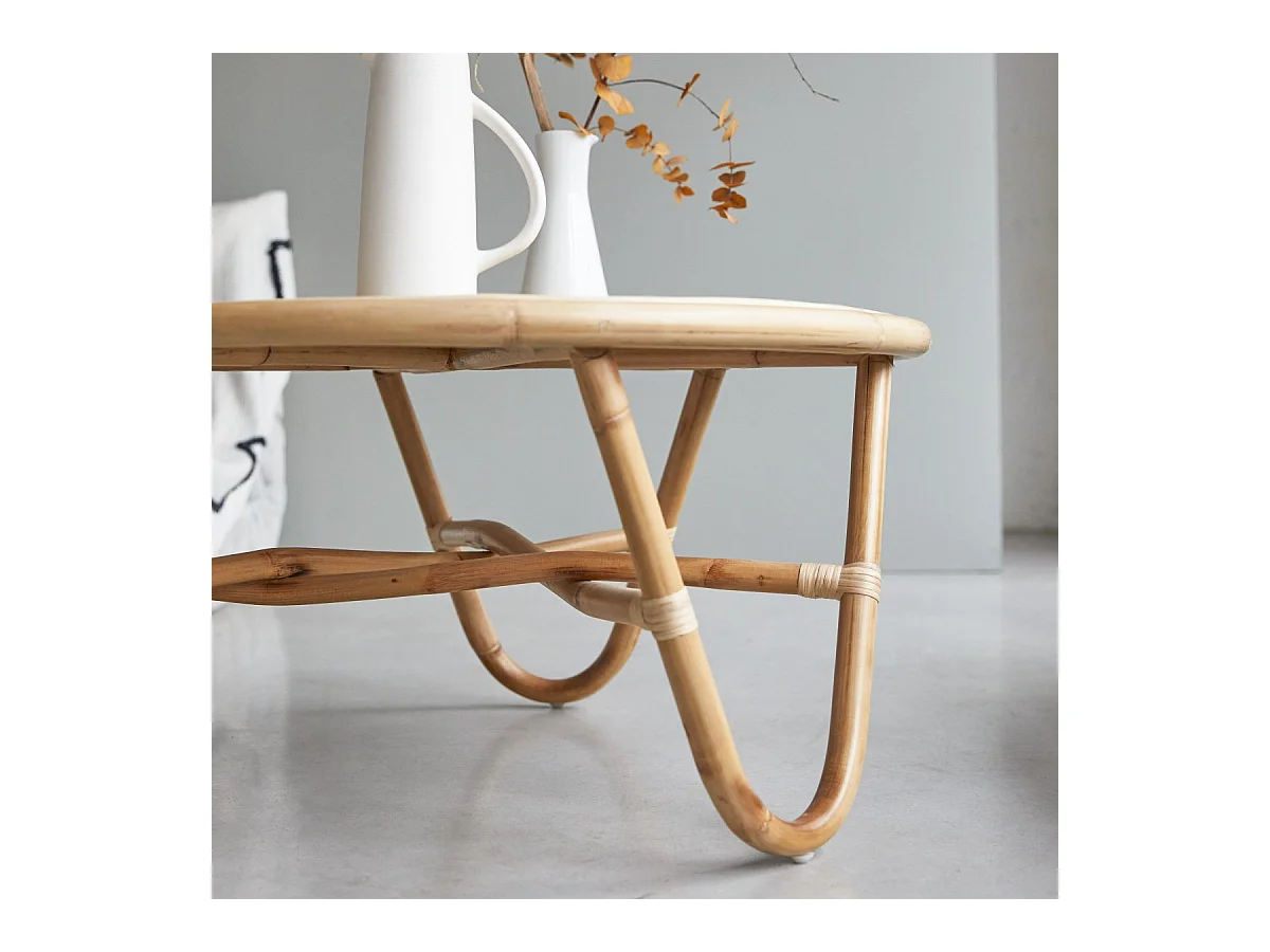 Couchtisch aus Rattanstäben 80 Lina