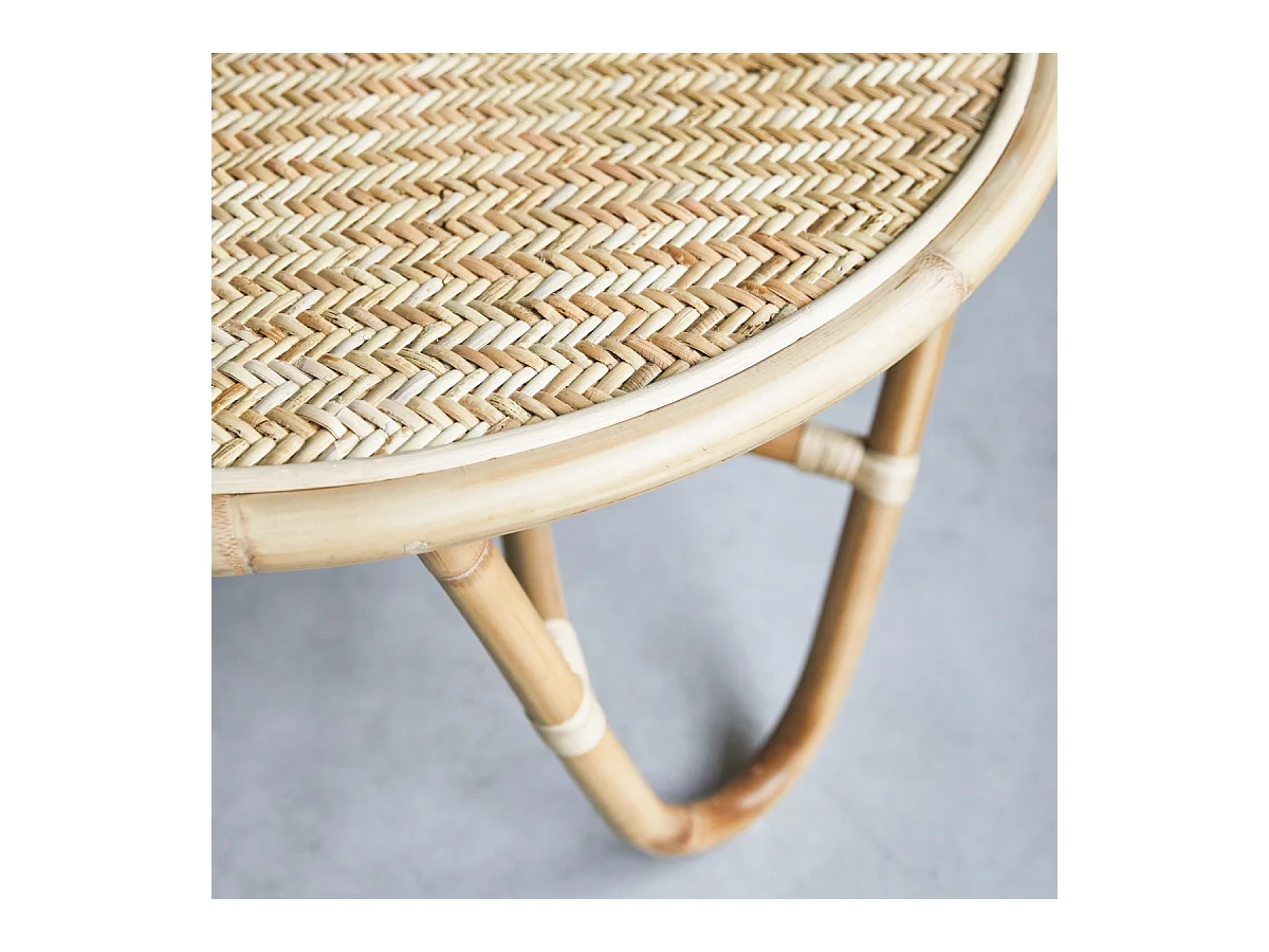 Couchtisch aus Rattanstäben 80 Lina