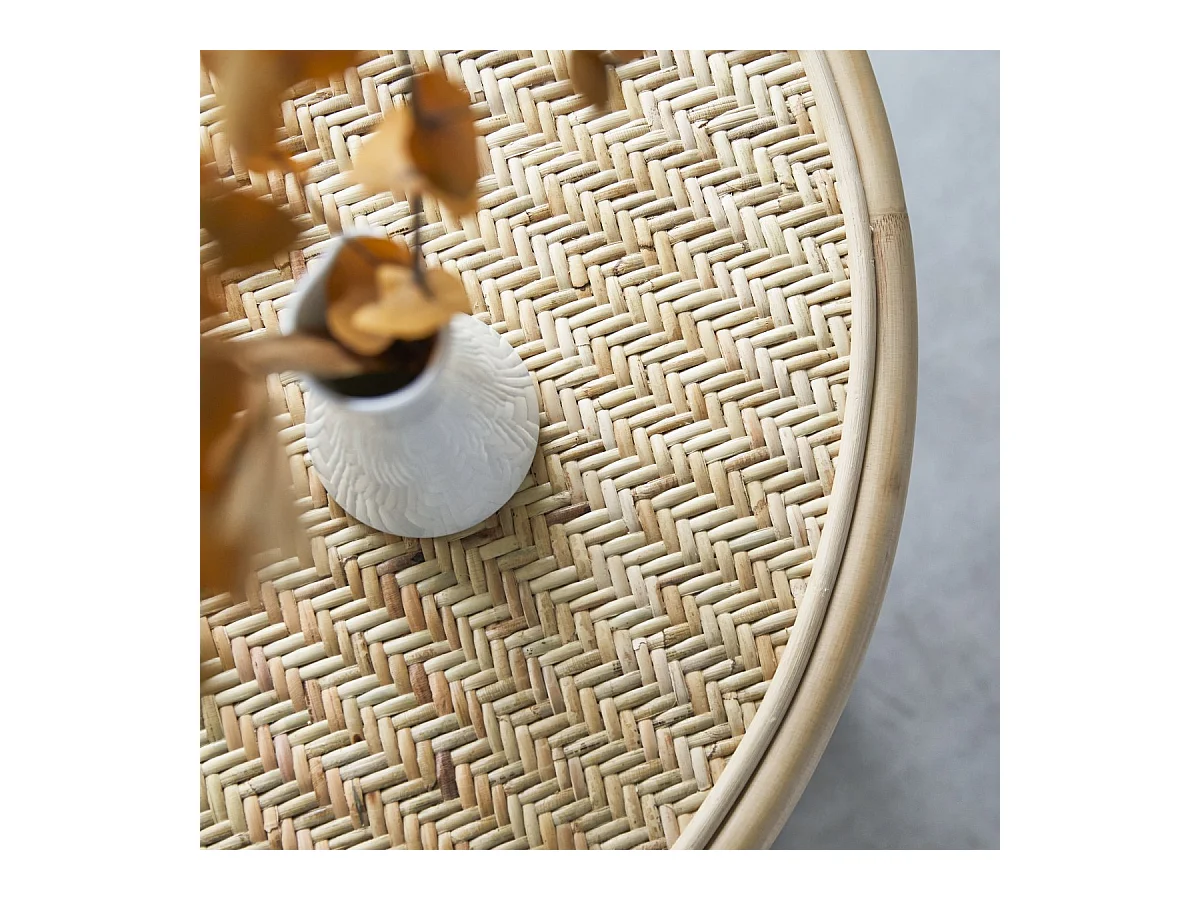 Couchtisch aus Rattanstäben 80 Lina
