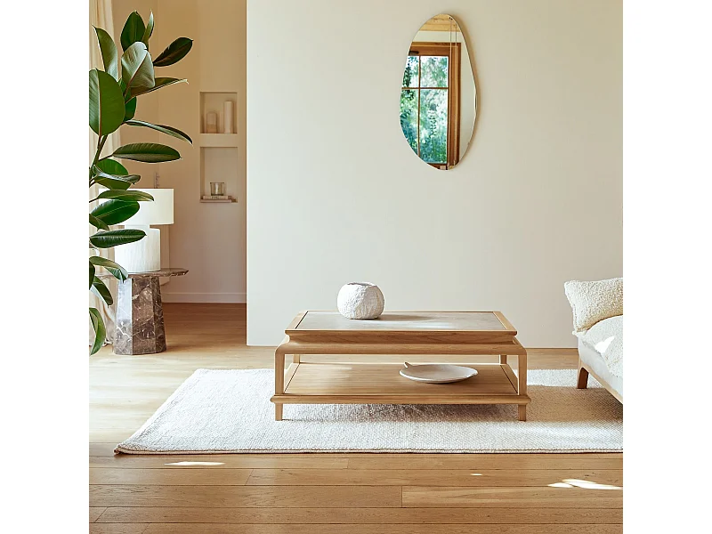 Tavolino rettangolare in legno di teak 115 Achille