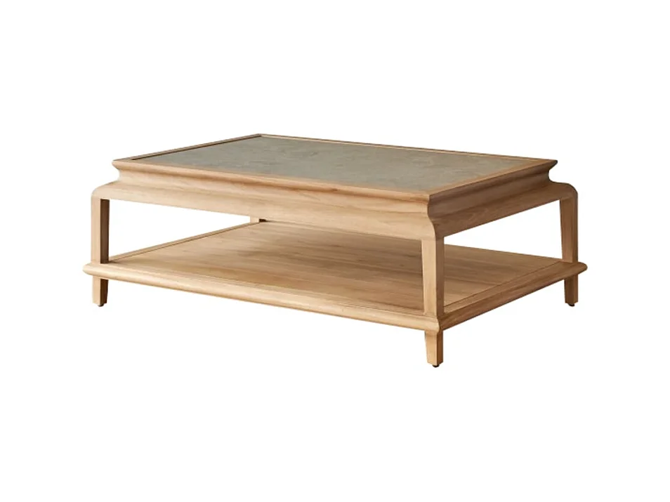 Rechteckiger Couchtisch Achille aus Teakholz 115