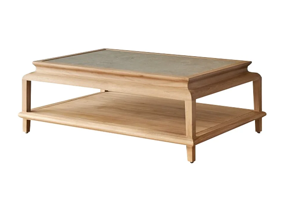 Rechteckiger Couchtisch Achille aus Teakholz 115