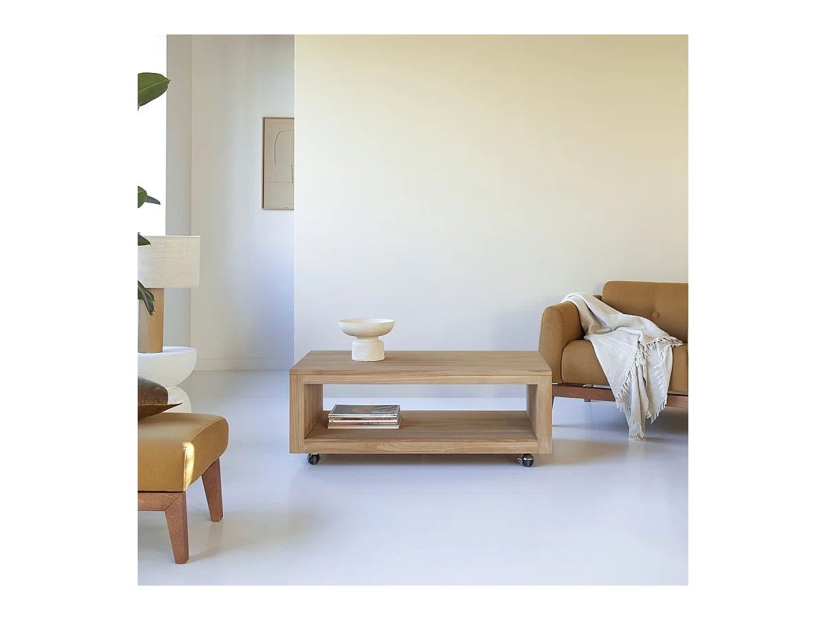 Tavolino in legno di teak 110x60 Anoa
