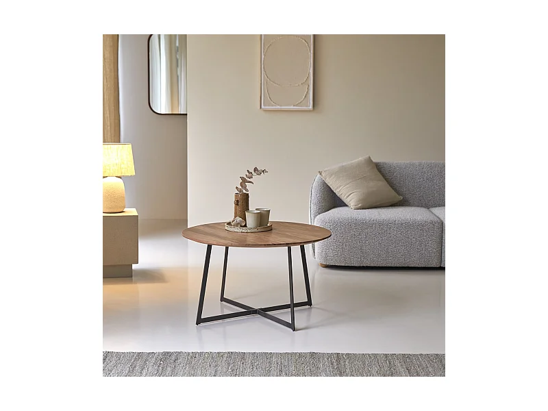 Tavolino basso in legno di acacia 80 Temis